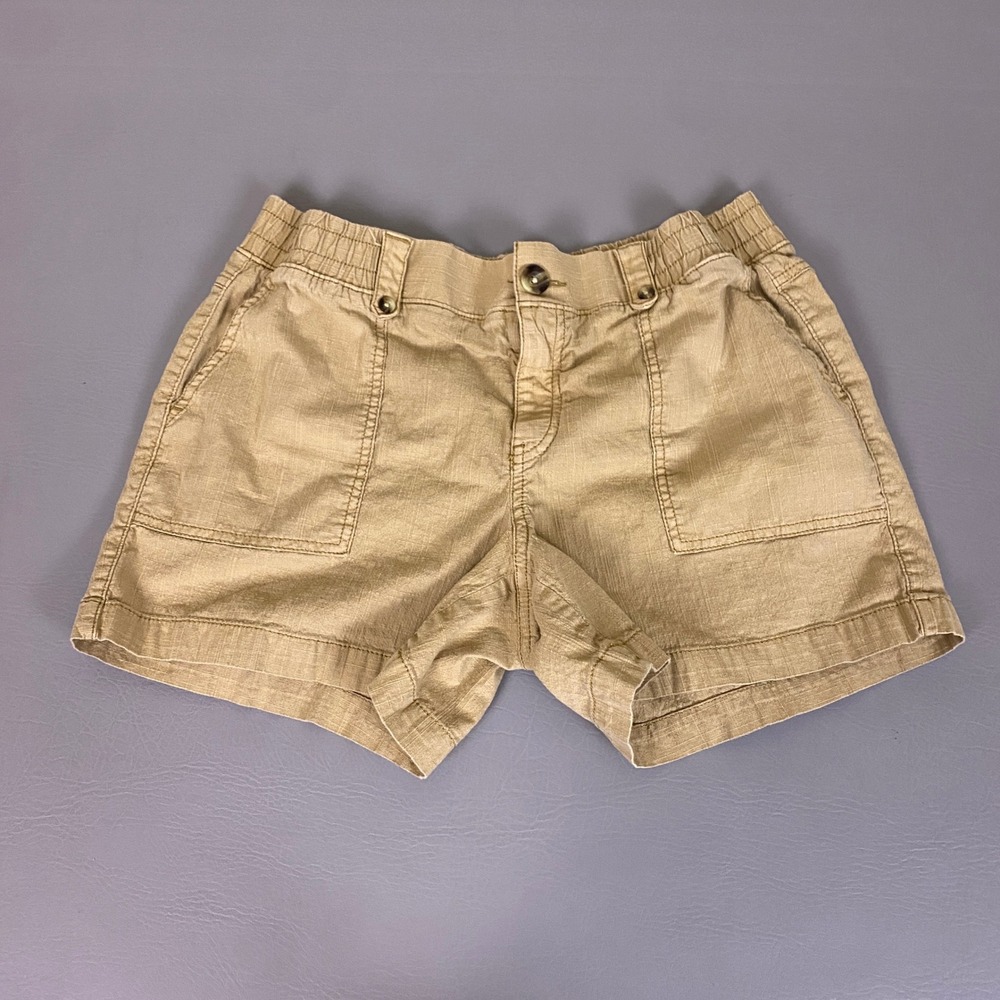 Sonoma Goods For Life Cargo Shorts Women's Size 12 Khaki Tan Utility Stretch